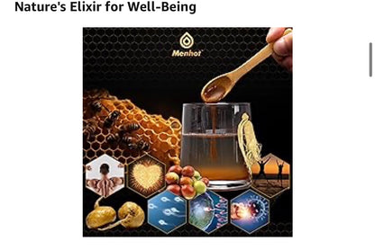 Honey for Men - LARGE PACK 29 Sachets: Honey, Jelly, Panax Ginseng, Maca, Tribulus Terrestris, No Added Sugar