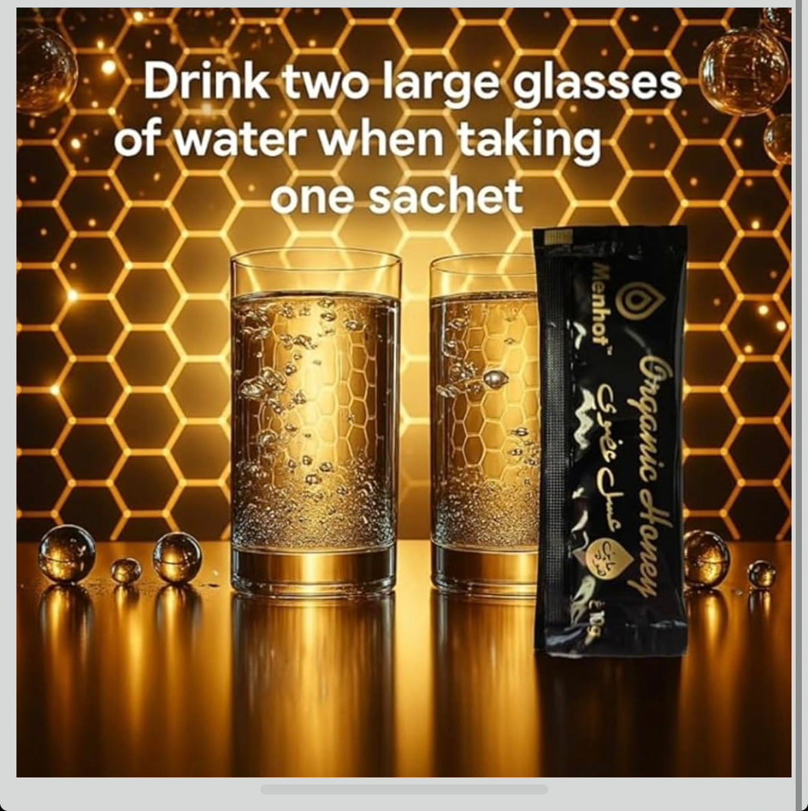 Honey for Men - LARGE PACK 29 Sachets: Honey, Jelly, Panax Ginseng, Maca, Tribulus Terrestris, No Added Sugar